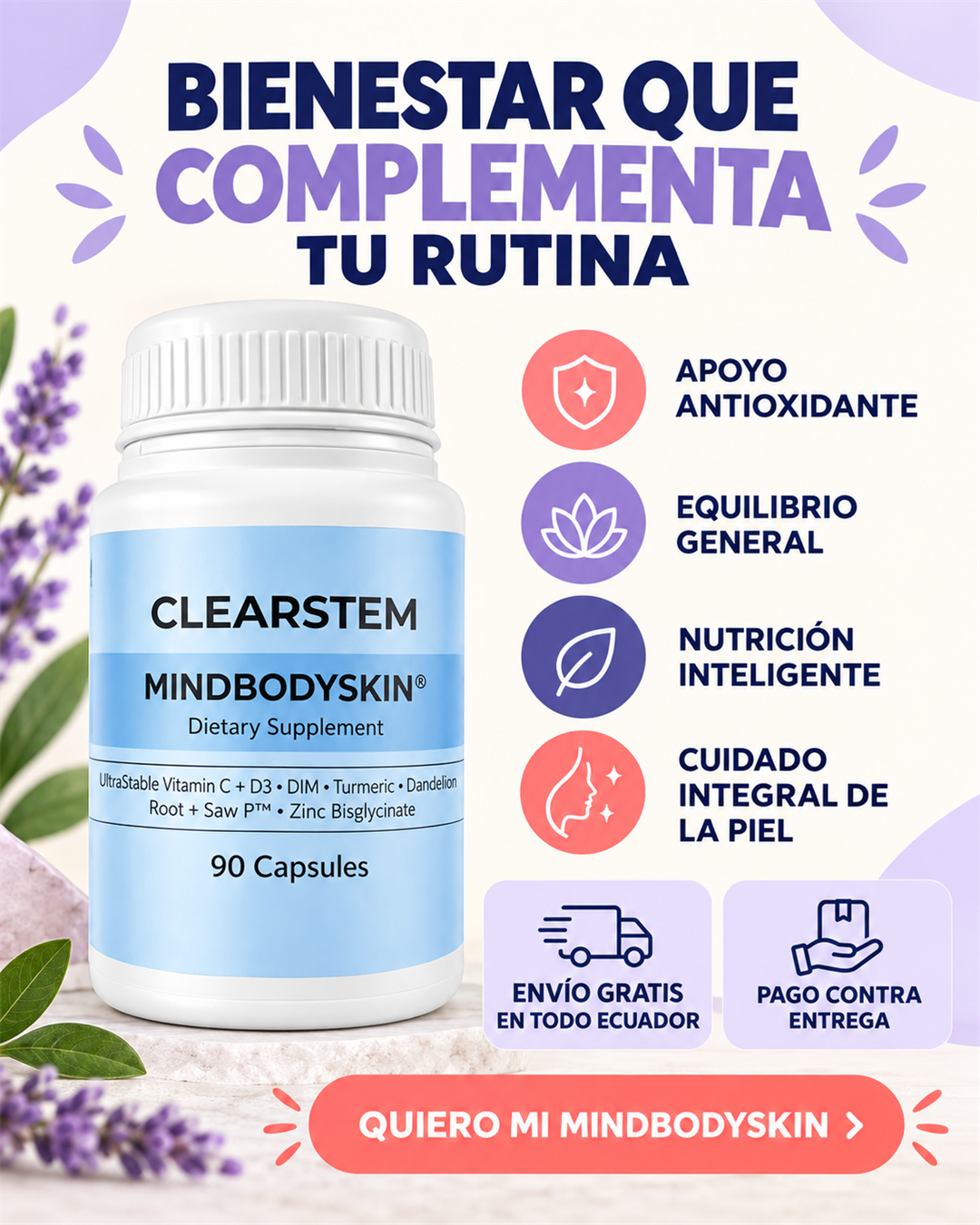 CLEARSTEM MINDBODYSKIN 90 CAPSULES